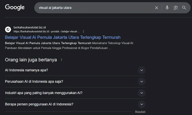 Dominasi Visual AI - Klaster Jakarta Utara